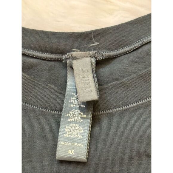 Skims TShirt Bodysuit Charcoal Gray 4x - Picture 2 of 4